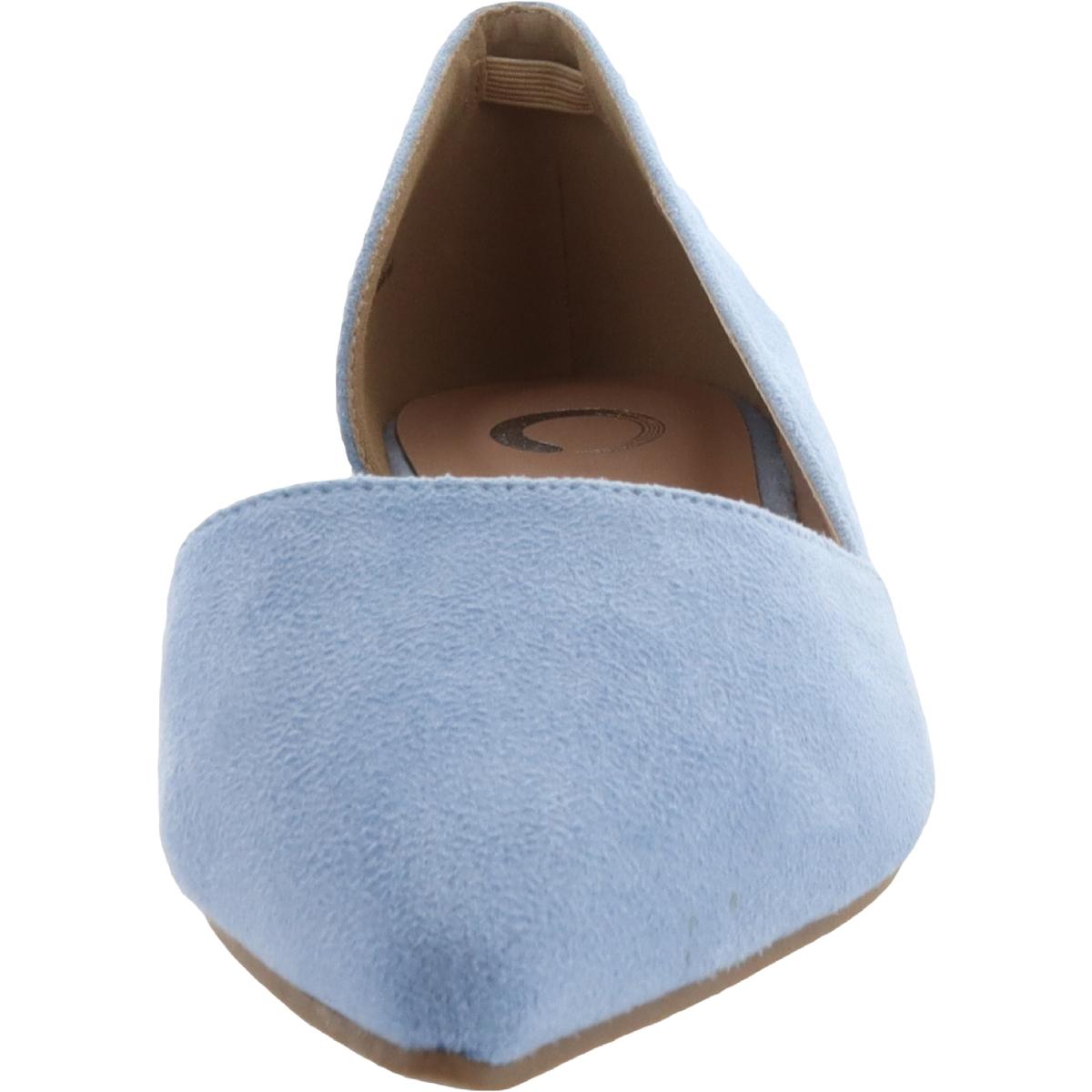 Ester Womens Faux Suede Slip On D'Orsay