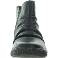 Caroline Orchid Womens Gathered Leather Booties