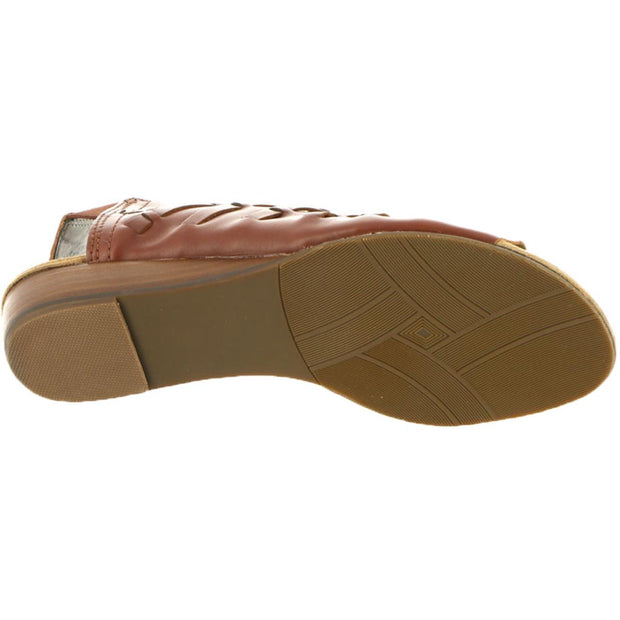 Freeport Womens Leather Slingback Wedge Sandals