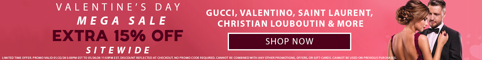 Valentine's day 15 percent off sitewide