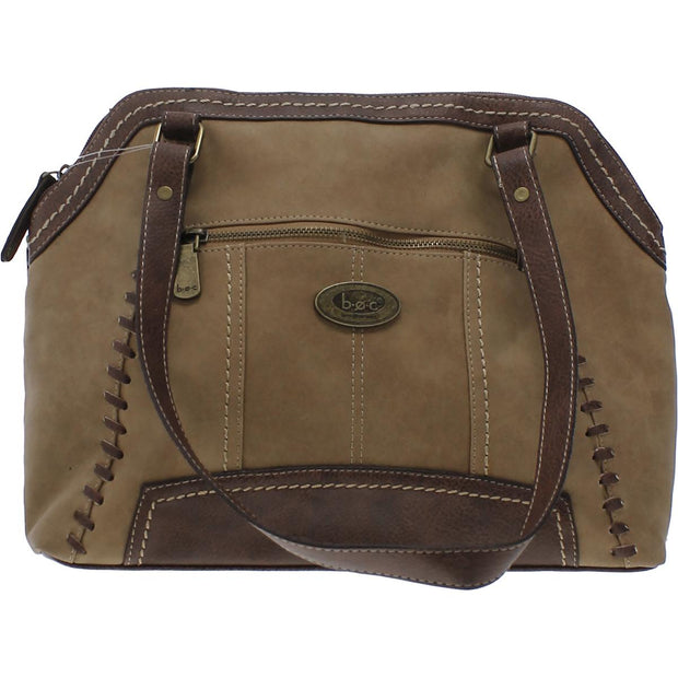 Oakley Womens Faux Leather Whip Stitch Satchel Handbag