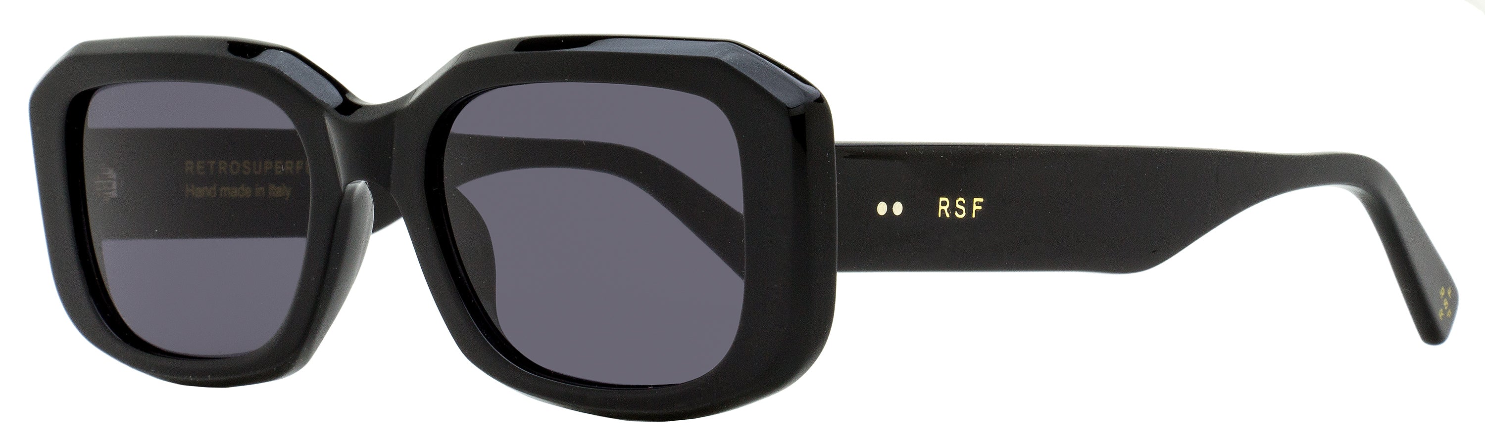 Retrosuperfuture Rectangular Sunglasses Voce VAJ Black 54mm Black