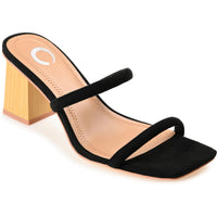 Henrietta Womens Textured Manmade Slide Sandals Black