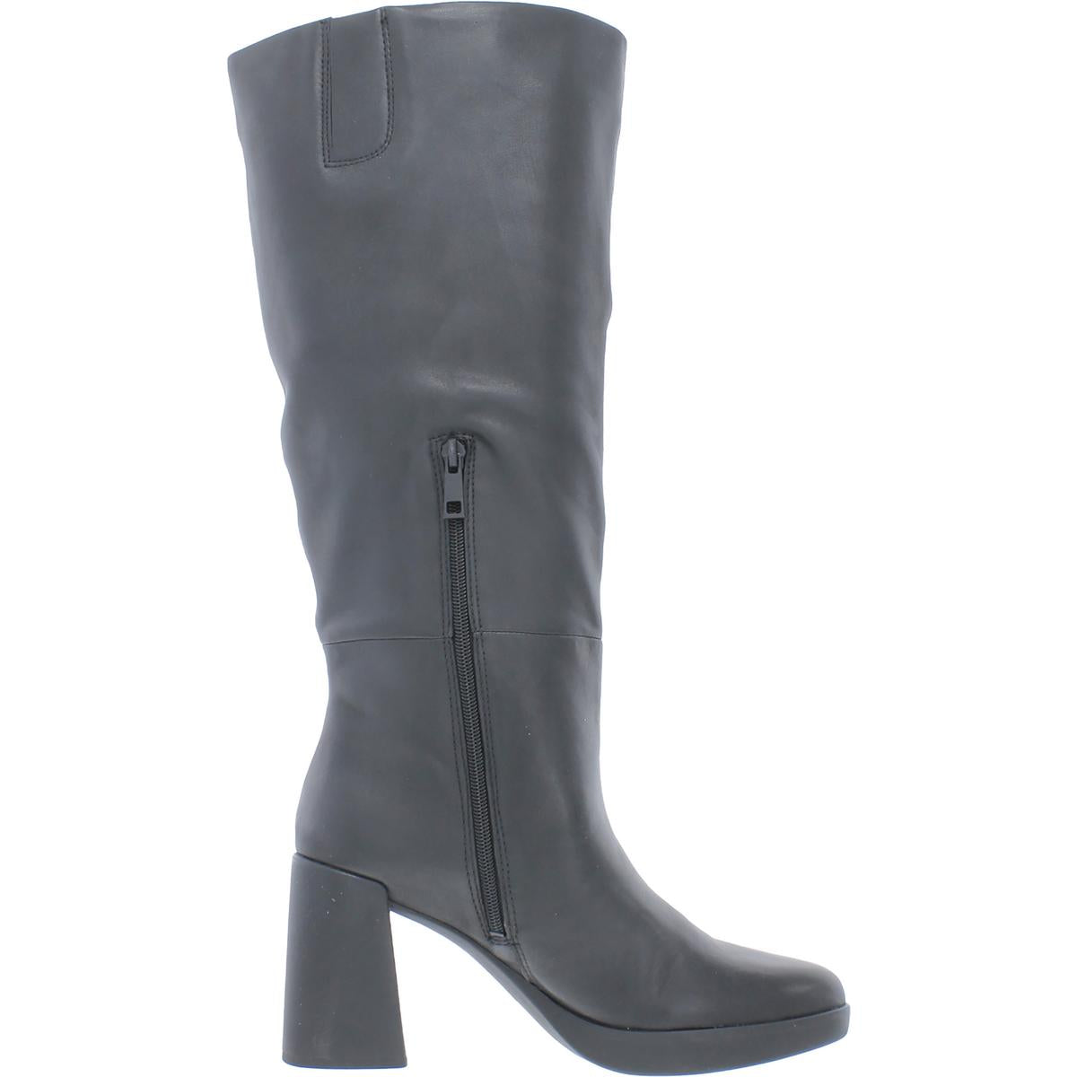Genn-Align Womens Zipper Leather Knee-High Boots