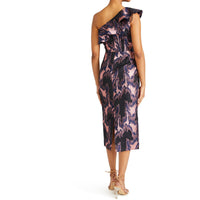 Womens Metallic Jacquard Cocktail And Party Dress