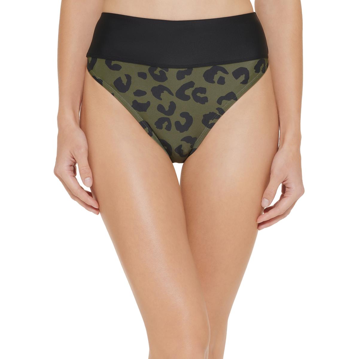 Womens Printed High-Waist Swim Bottom Separates