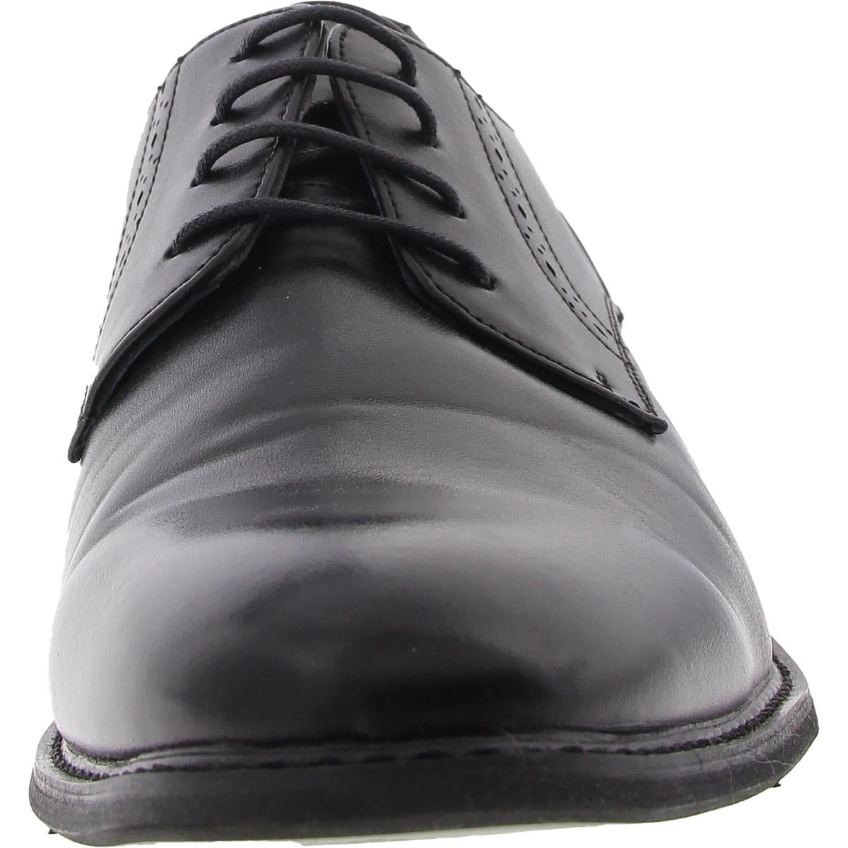 Prince-16 Mens Faux Leather Perforated Derby Shoes