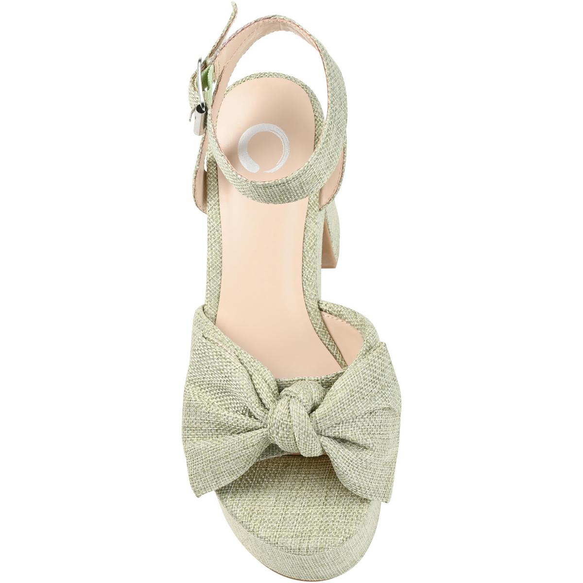 Zenni Womens Bow Ankle Strap Platform Sandals