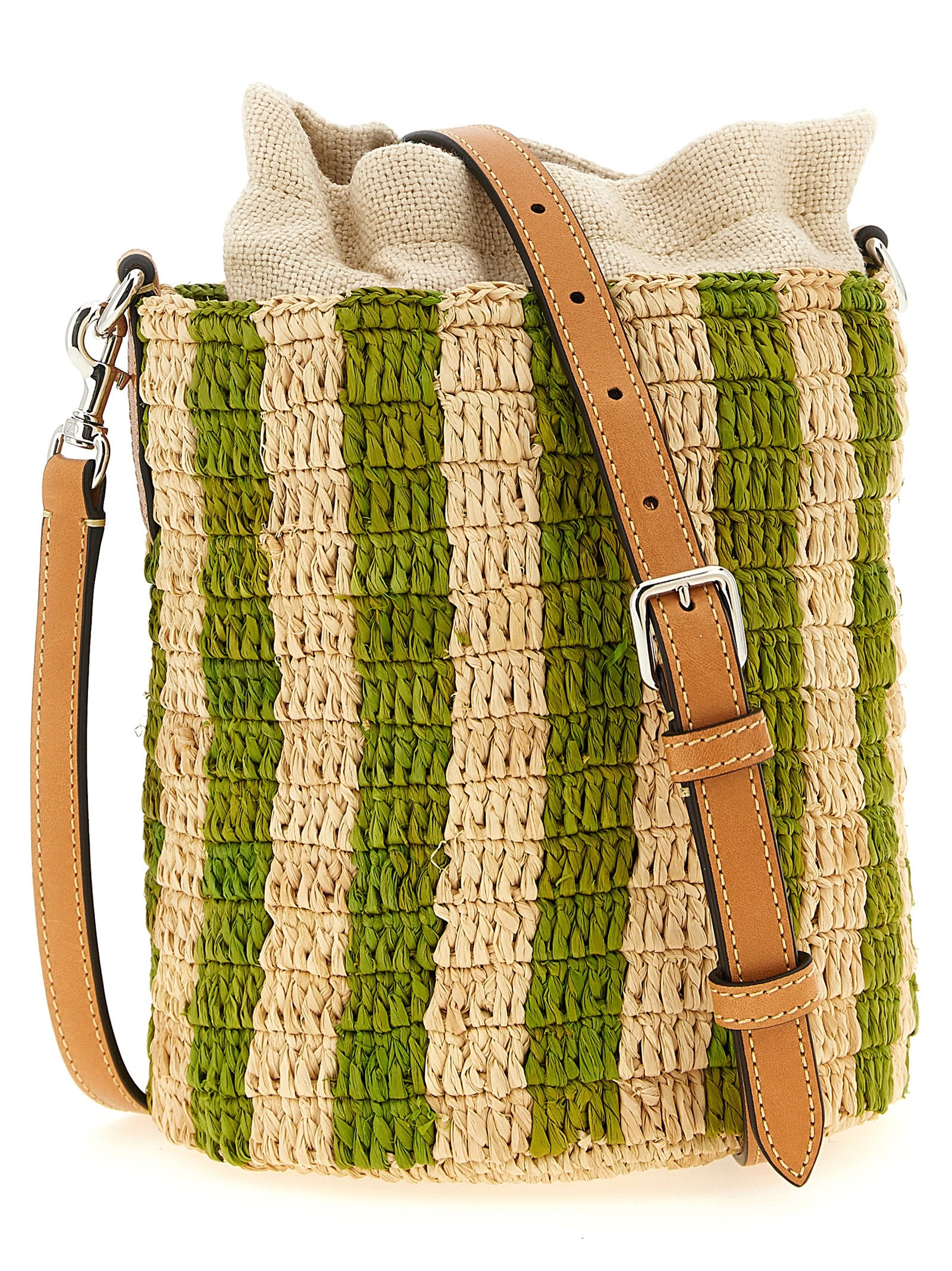 VALENTINO GARAVANI Valentino Garavani Women Valentino Garavani Raffia Small Bucket Bag