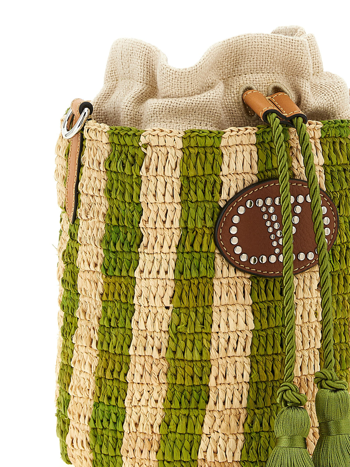 VALENTINO GARAVANI Valentino Garavani Women Valentino Garavani Raffia Small Bucket Bag