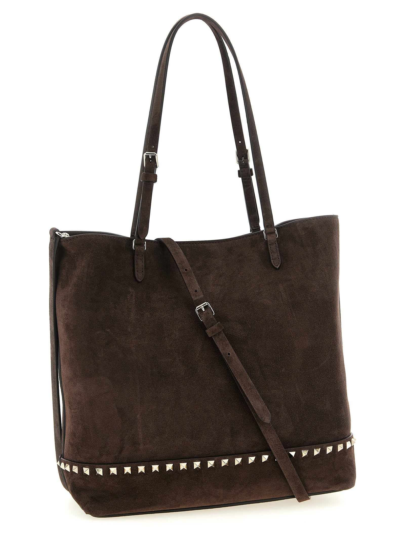 VALENTINO GARAVANI Valentino Garavani Women 'Rockstud Medium' Suede Shoulder Bag