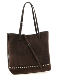 VALENTINO GARAVANI Valentino Garavani Women 'Rockstud Medium' Suede Shoulder Bag