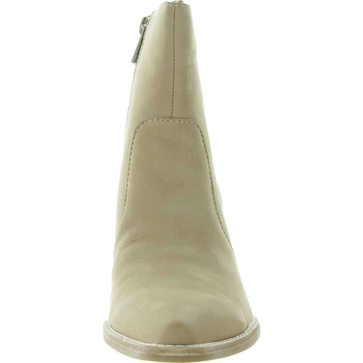 Womens Zipper Leather Ankle Boots