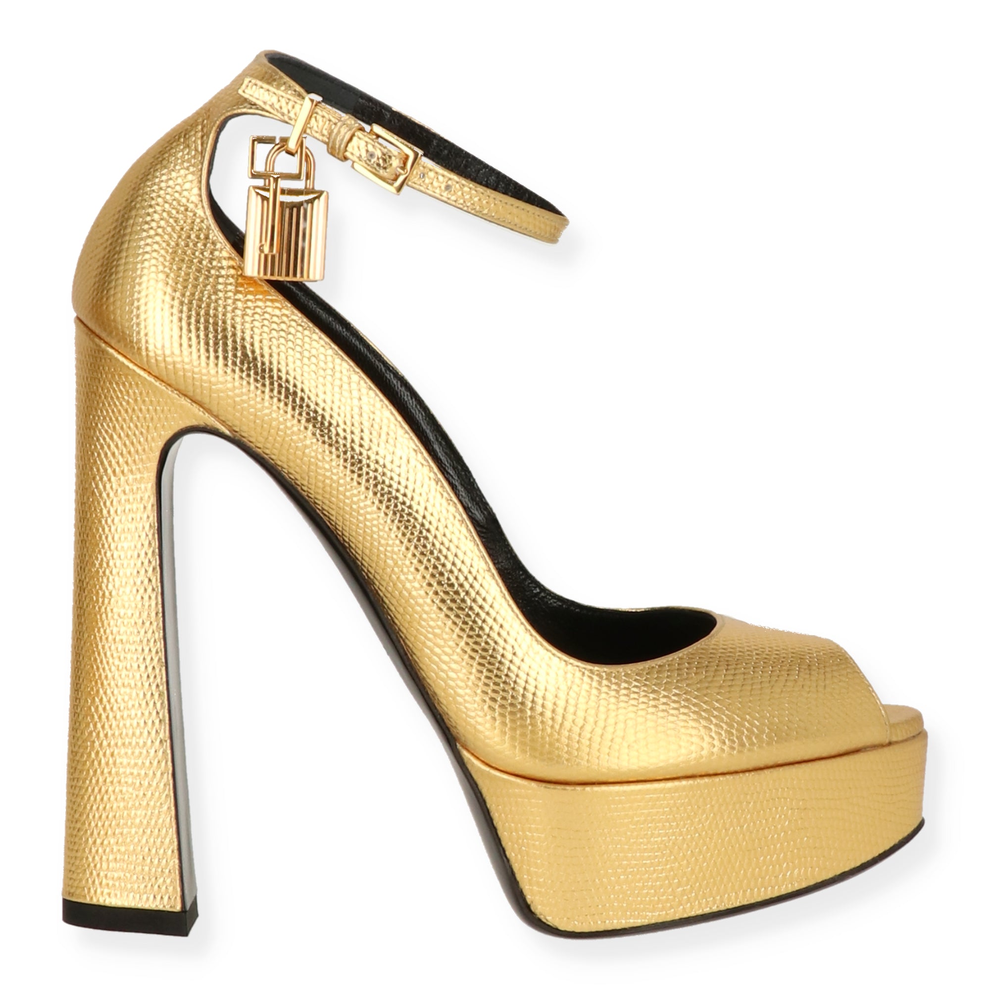 Tom Ford Womens Gold Pump