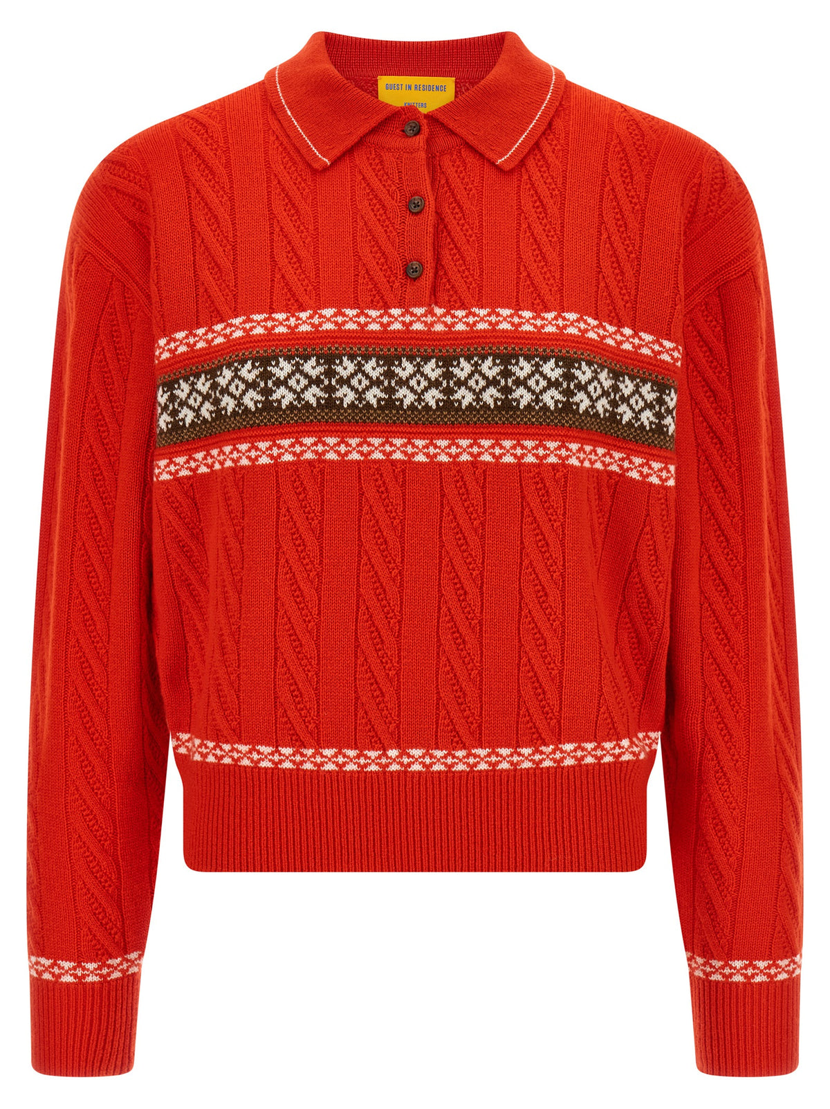 GUEST IN RESIDENCE Guest In Residence Women 'Cable Collegiate Polo' Sweater