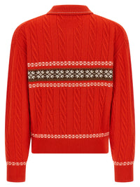 GUEST IN RESIDENCE Guest In Residence Women 'Cable Collegiate Polo' Sweater