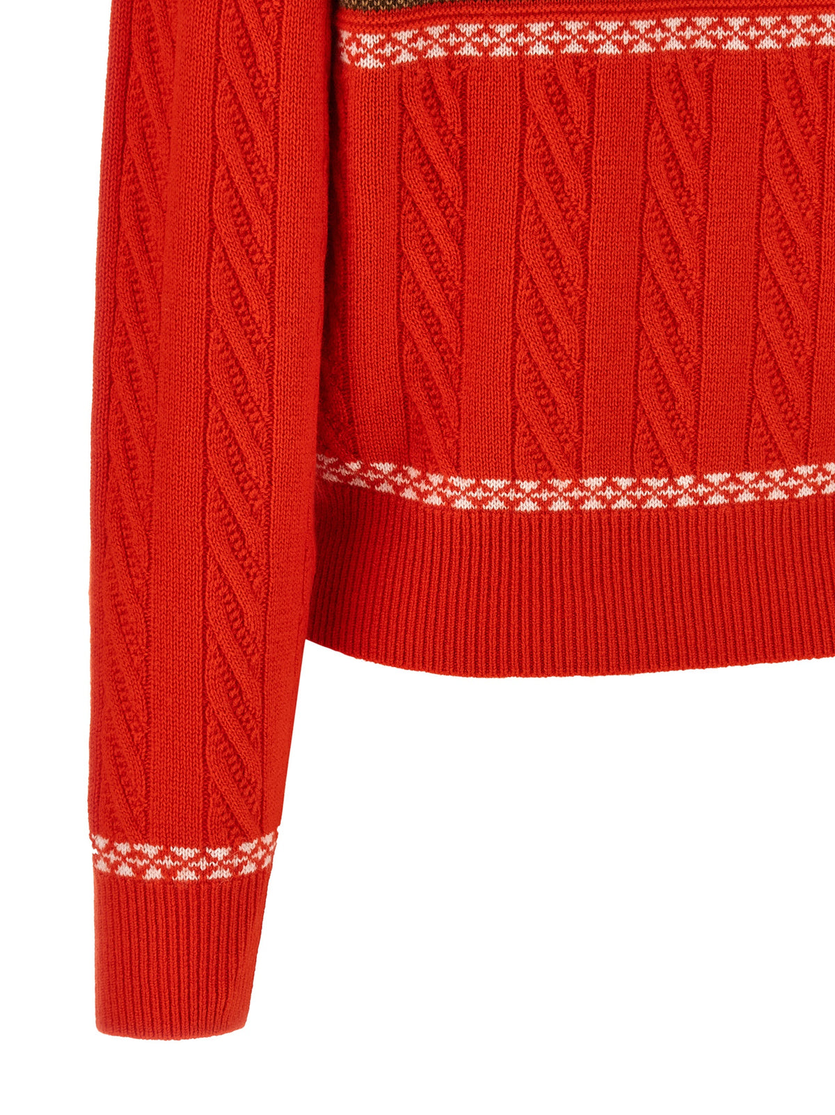 GUEST IN RESIDENCE Guest In Residence Women 'Cable Collegiate Polo' Sweater