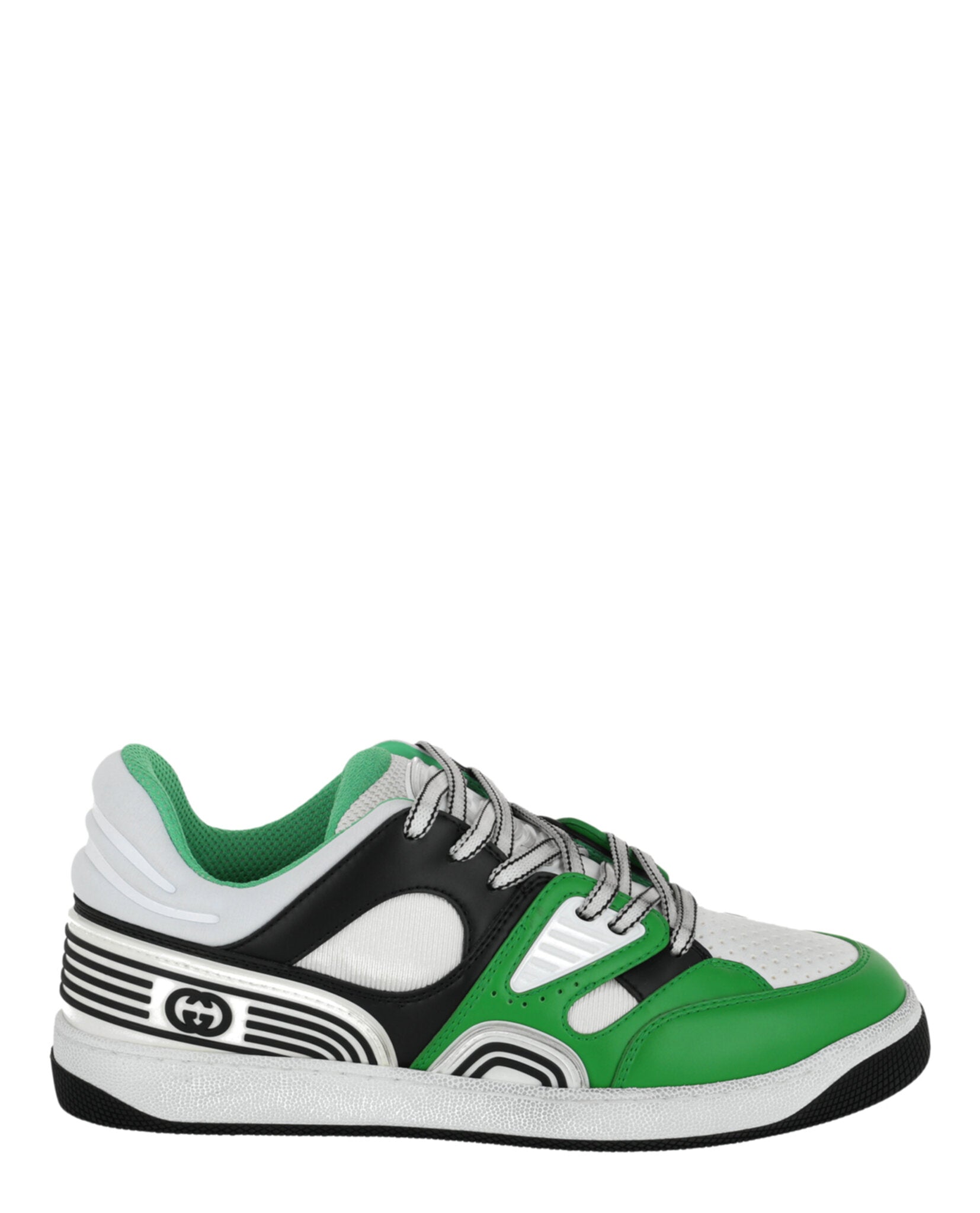 Gucci Womens Basket Leather Low-Top Sneakers Multi