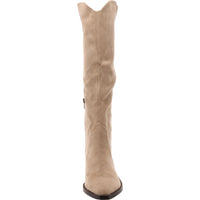 Kit Womens Faux Suede Knee-High Cowboy, Western Boots