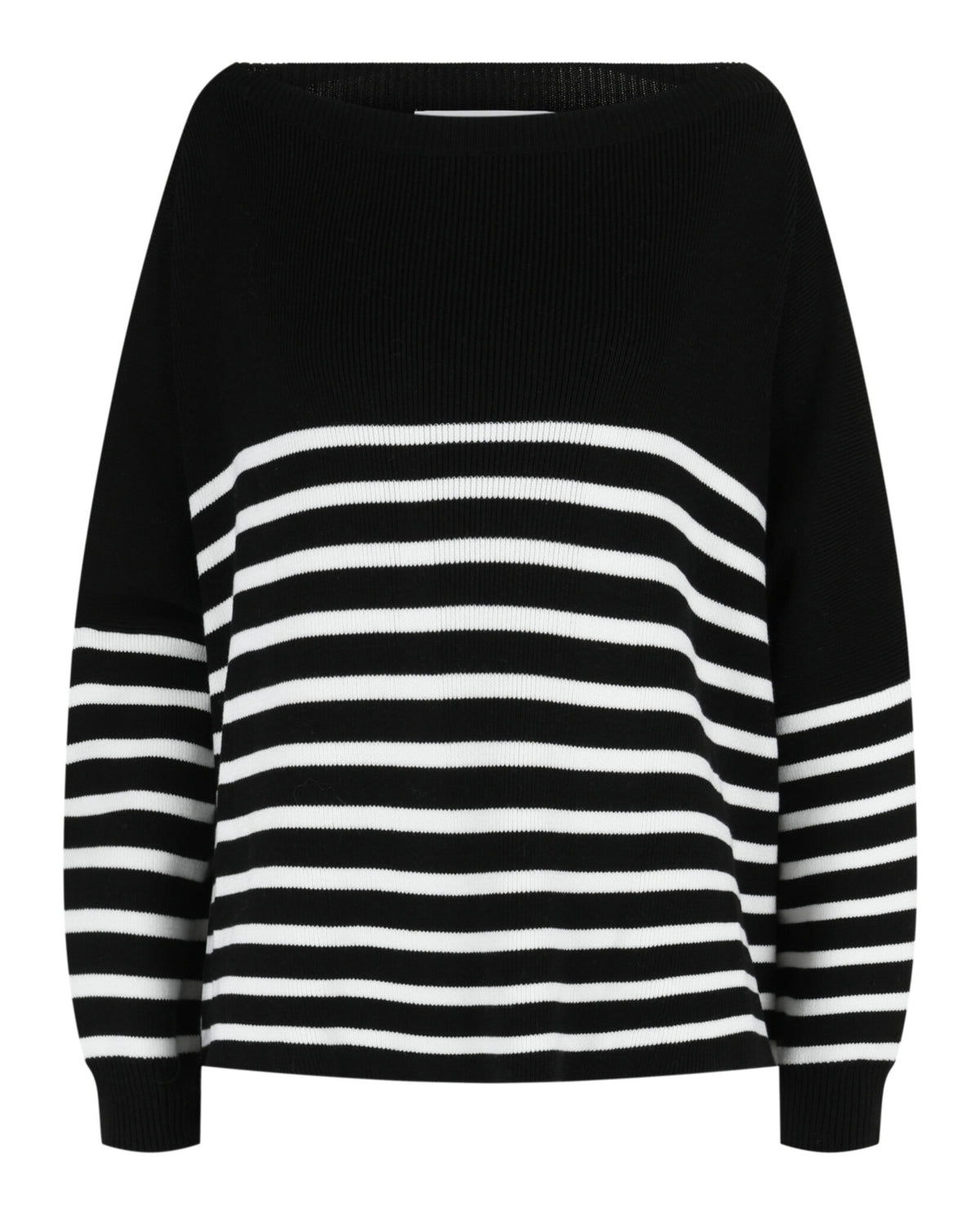Valentino Womens Striped Ribbed Oversized Sweater