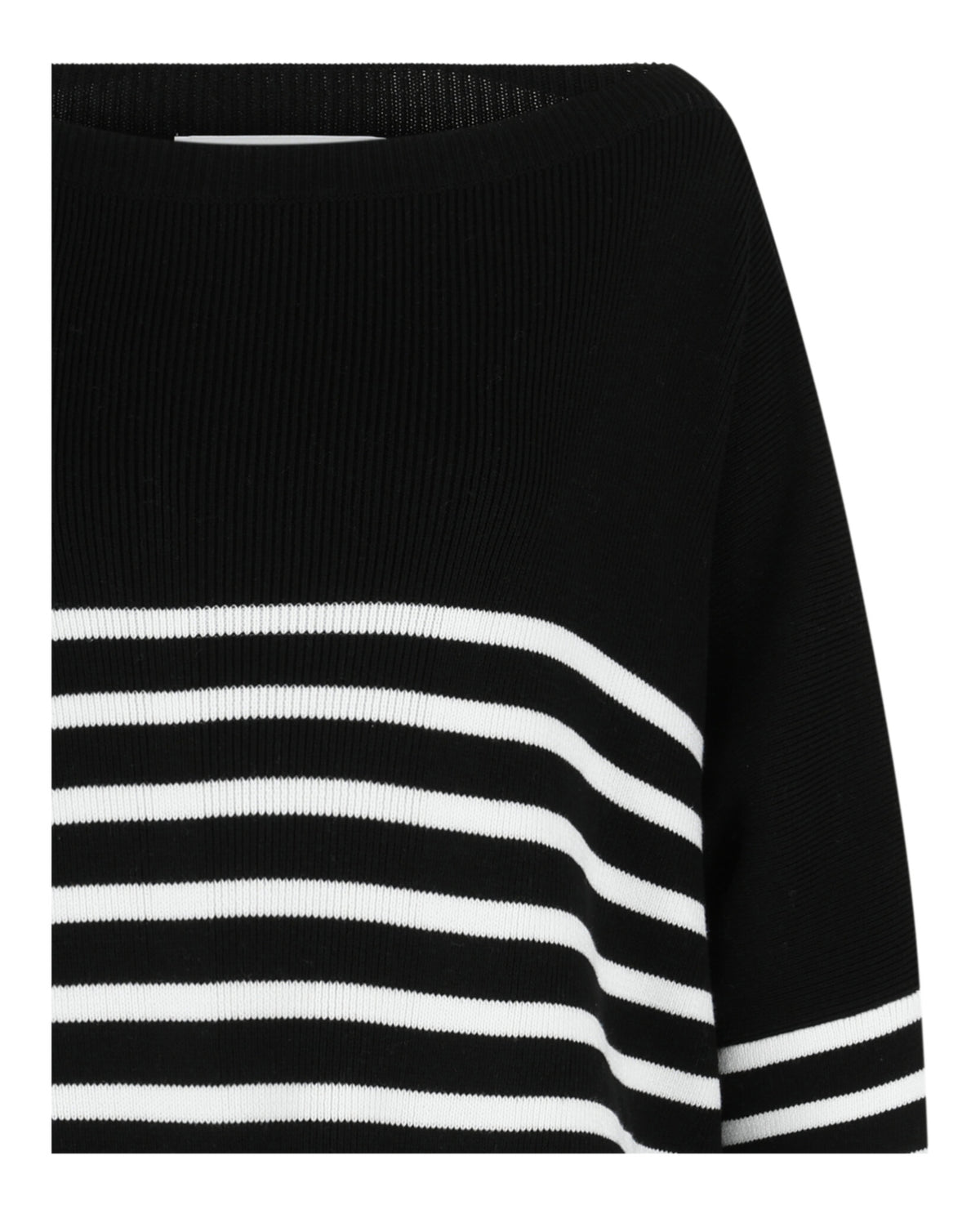 Valentino Womens Striped Ribbed Oversized Sweater
