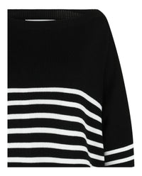 Valentino Womens Striped Ribbed Oversized Sweater