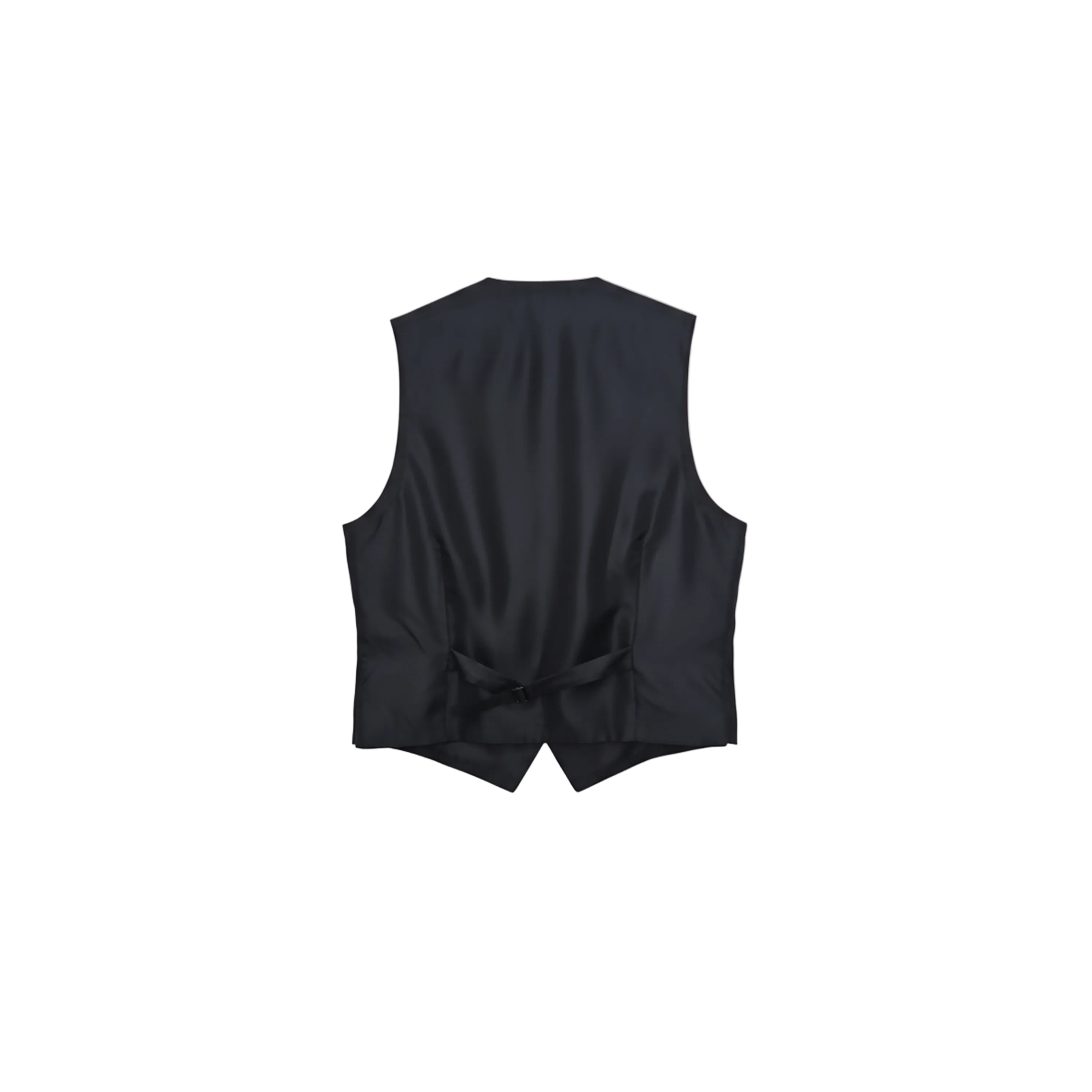 Tom Ford Cotton Button-Front Vest with Pinstripe Lining Navy