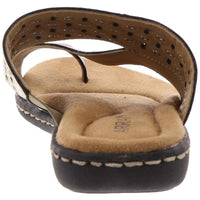 Catalina Womens Leather Studded Slide Sandals