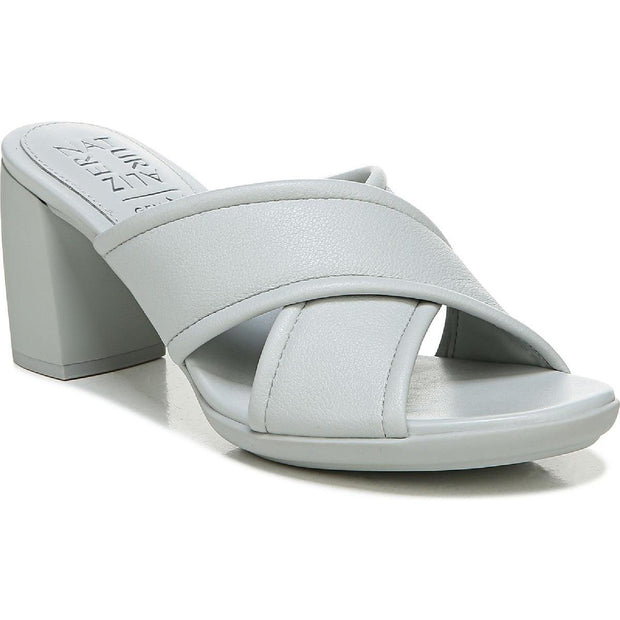 Genn-Rhythm Womens Criss-Cross Front Slip On Heels