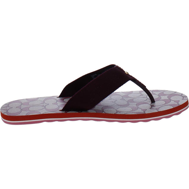 Zoe Webbed Womens Thong Slip On Flip-Flops