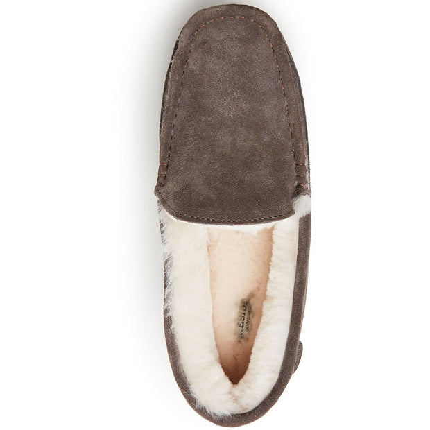 Womens Lined Australian Shearling Lined Moccasin Slippers