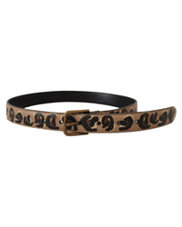 Dolce & Gabbana Leopard Print Leather Belt