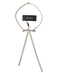 Dolce & Gabbana Crystal Bow Belt One Size Fits All Beige