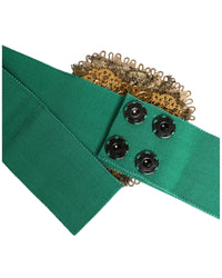 Dolce & Gabbana Embroidered Heart Belt Women Green