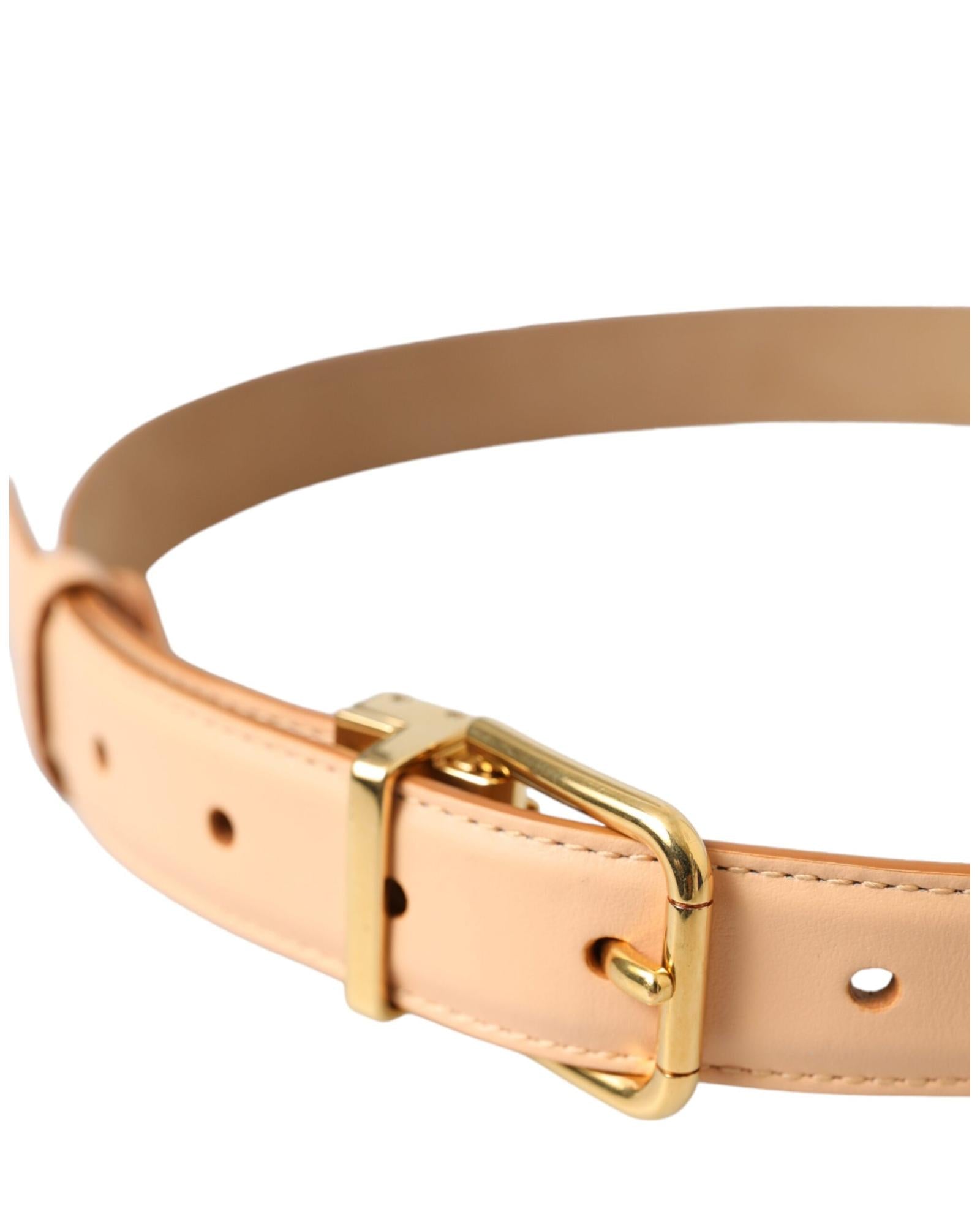 Dolce & Gabbana  Men's Beige Leather Belt WMB402