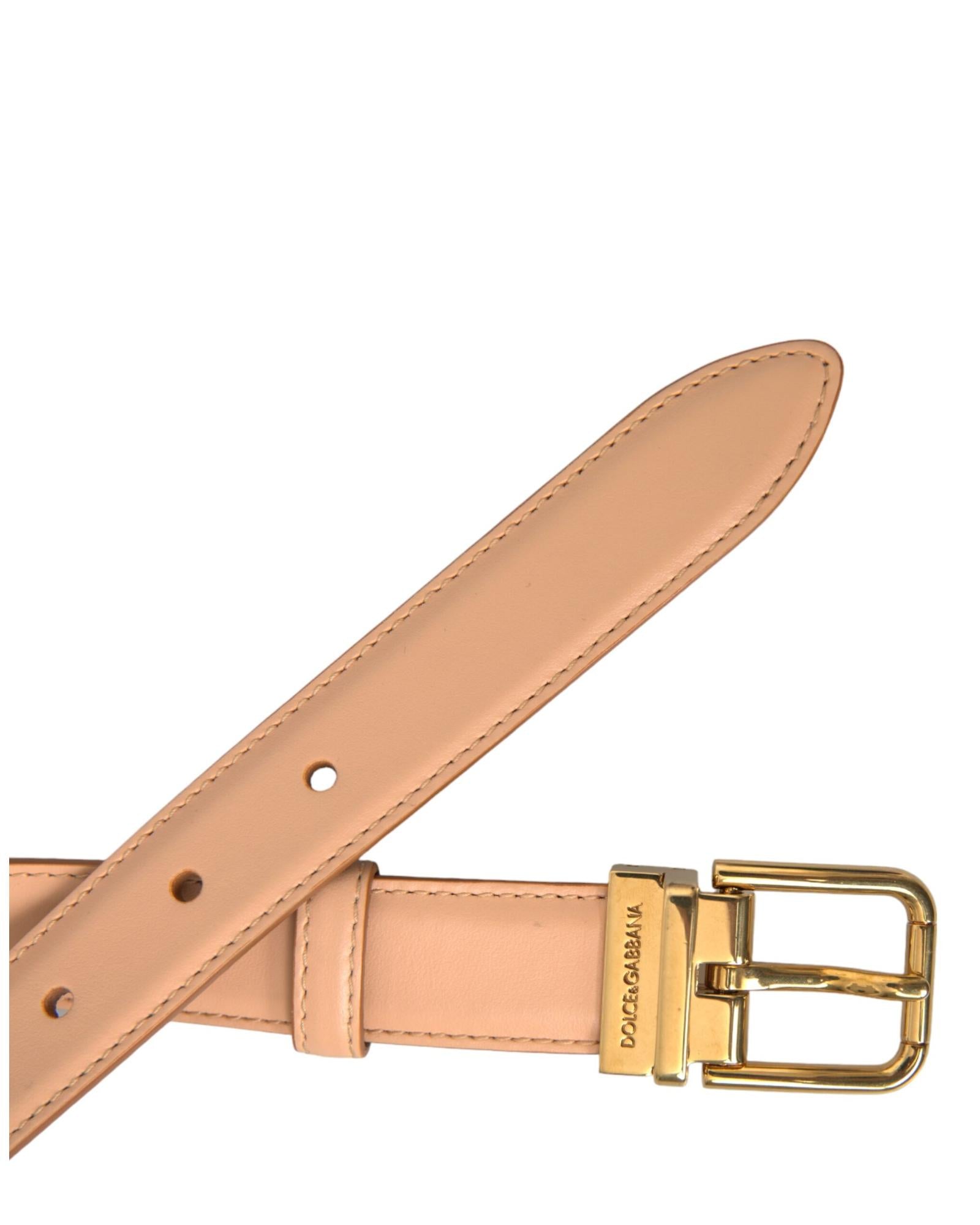 Dolce & Gabbana  Men's Beige Leather Belt WMB402