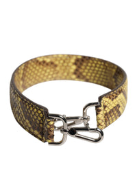 Dolce & Gabbana Exotic Leather Bag Shoulder Strap with Silver Metal Detailing Women Yellow Accessories Yellow
