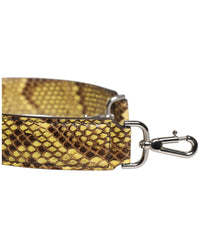 Dolce & Gabbana Exotic Leather Bag Shoulder Strap with Silver Metal Detailing Women Yellow Accessories