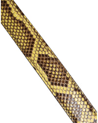 Dolce & Gabbana Exotic Leather Bag Shoulder Strap with Silver Metal Detailing Women Yellow Accessories