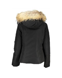 Woolrich Long Sleeved Jacket with Removable Fur Hood Zip & Buttons