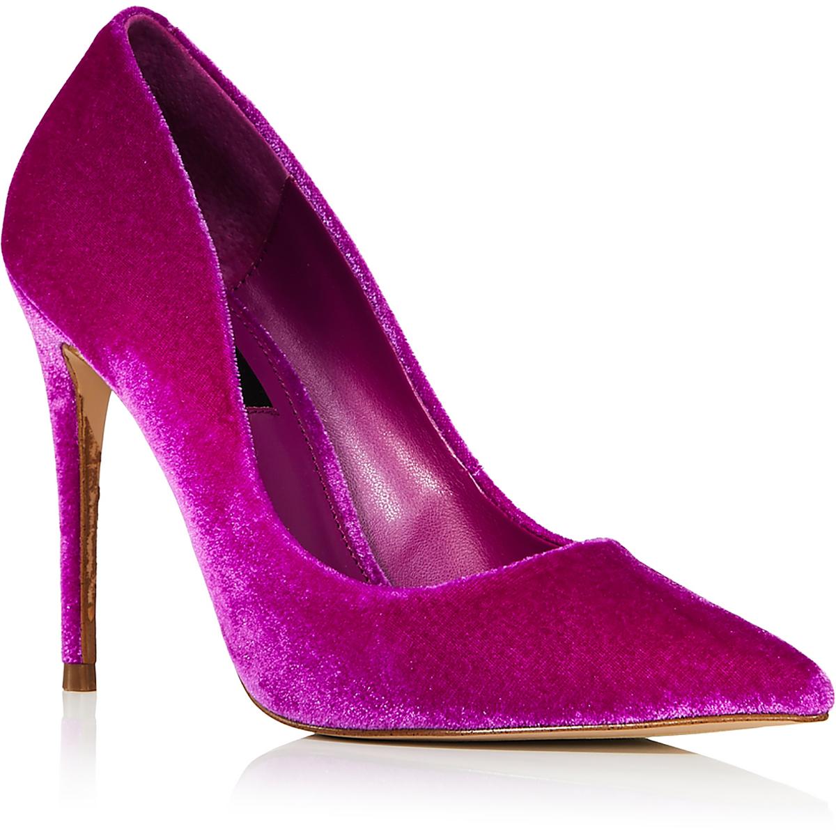Brit Womens Velvet Slip-On Pumps
