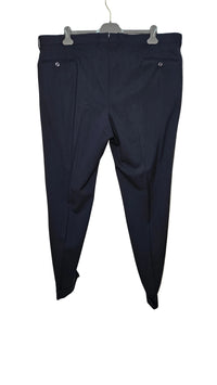 Tom Ford 100% Wool Flat-Front Tailored Trousers Navy