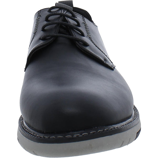 Thad Mens Faux Leather Comfort Derby Shoes