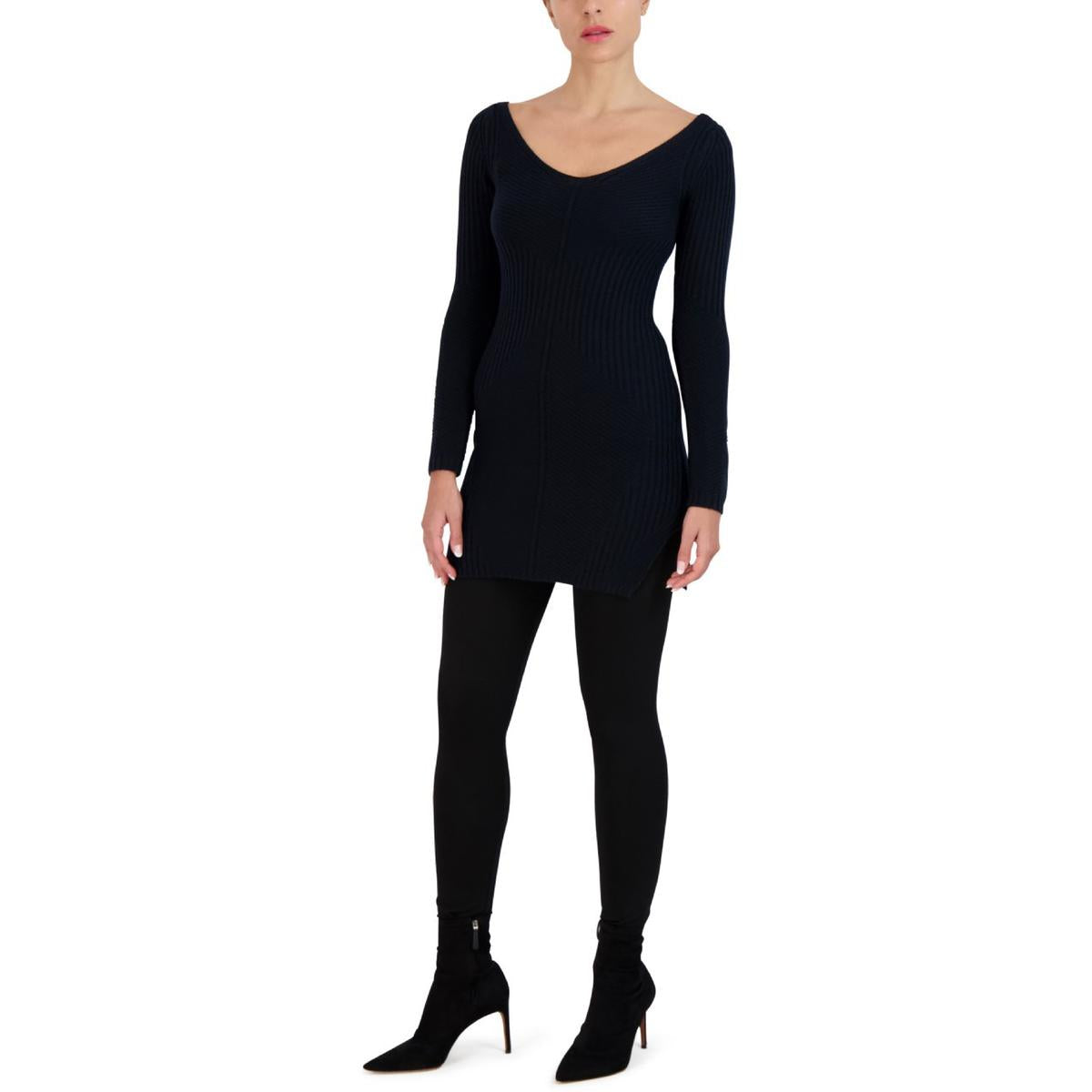 Womens Knit Mini Sweaterdress