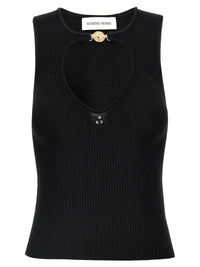 Marine Serre Women 'Moon Jewelry Knit Open Neck' Top
