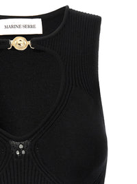Marine Serre Women 'Moon Jewelry Knit Open Neck' Top
