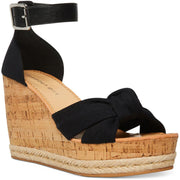 Colette Womens Open Toe Ankle Strap Wedge Heels