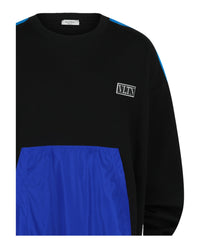 Valentino Valentino Mens Panel Detail VLTN Crewneck Sweatshirt