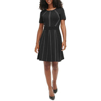 Womens Metallic A-Line Sweaterdress