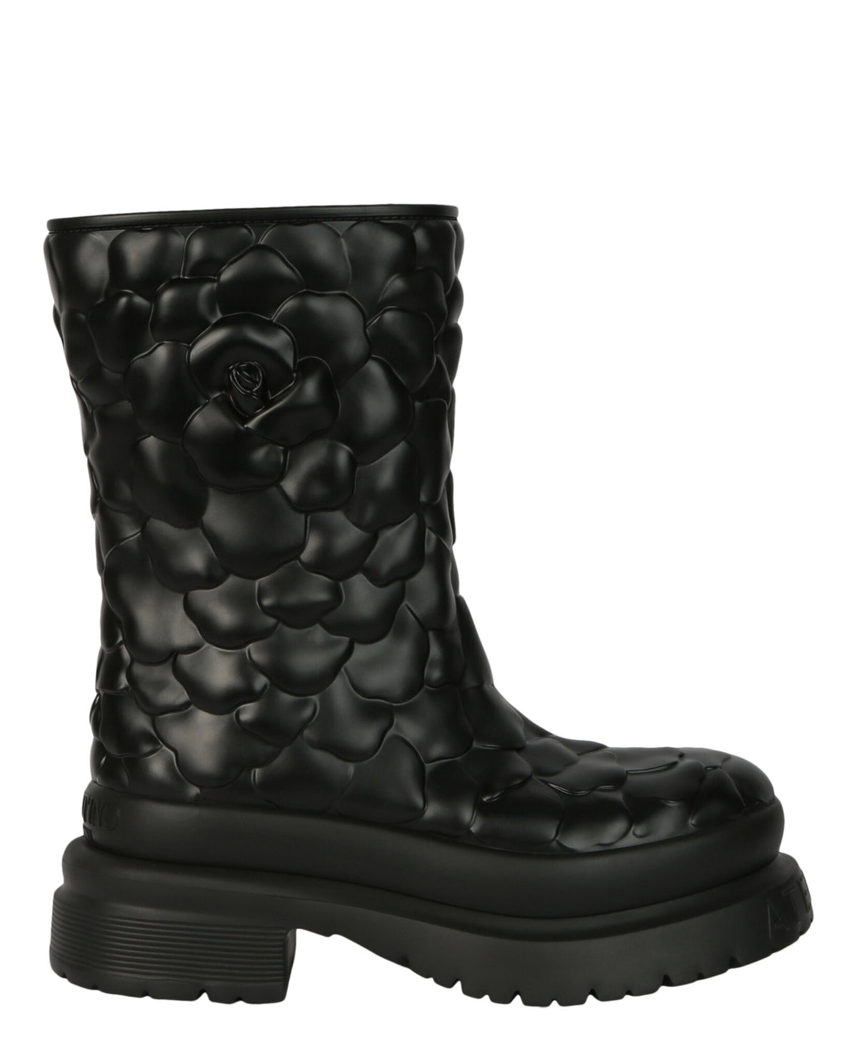 Valentino Valentino Womens Atelier Embossed Rose Rainboots